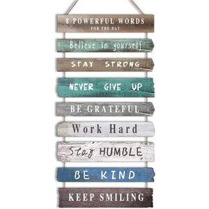 Inspirational WallArt Decor for Office,WoodenRustic Hanging Motivational WallArt